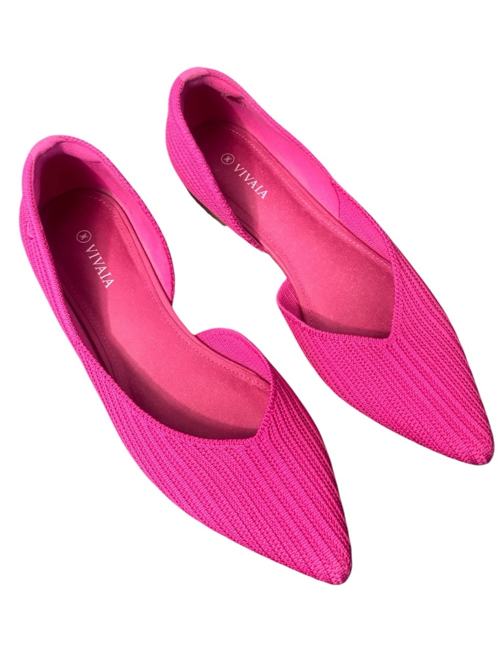 Vivaia Melia Pointed-Toe D'Orsay Flats Pink Size 7.5